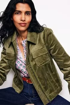 Куртка с застежкой молнией Boden, зеленый