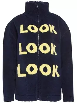 Куртка с застежкой-молнией спереди look-intarsia JW Anderson, синий