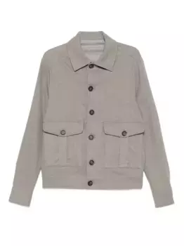 Куртка с застежкой на пуговицы и карманом-клапаном Eleventy, серый