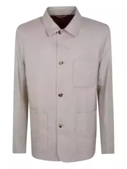 Куртка с застежкой на пуговицы и накладными карманами Paul Smith, серый