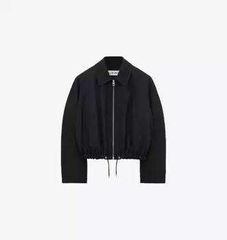 Куртка с завязками на талии, шерстяная смесовая Loewe, черный