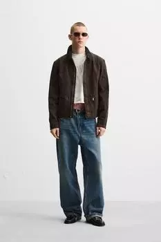 Куртка с животным принтом ZARA, цвет Leopard