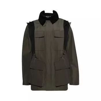 Куртка Sacai Grosgrain Jacket 'Khaki/Black', зеленый