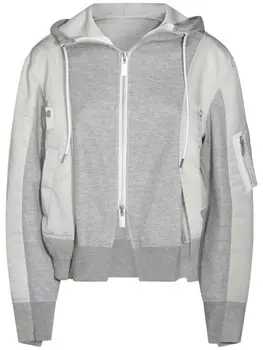 Куртка sacai многослойного дизайна, серый