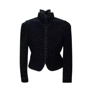 Куртка Saint Laurent Embroidered Cropped 'Black', черный