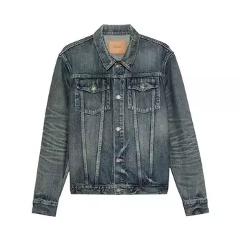 Куртка Saint Laurent Extra Fitted Jacket Blue Amazon, синий