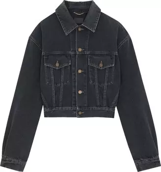 Куртка Saint Laurent Neo 80s Denim 'Black', черный