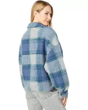 Куртка Saltwater Luxe Andi Long Sleeve Plaid Jacket, индиго
