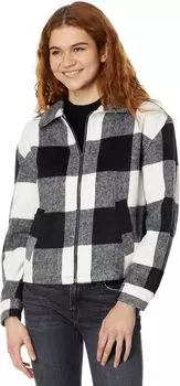 Куртка Sanctuary Cropped Boy Shirt Zip Up, цвет Checkmate