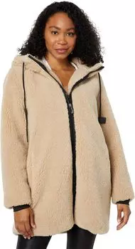 Куртка Sanctuary Hooded Zip Front Sherpa, цвет Latte 1