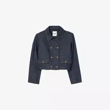 Куртка Sandro двубортная джинсовая, синий