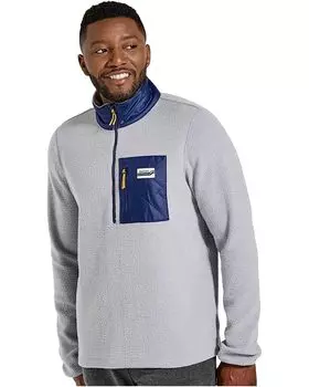 Куртка Saucony Rested Sherpa 1/4 Zip, цвет Light Grey Heather