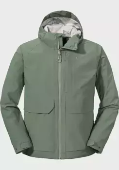 Куртка Schffel "Jacket Lausanne M", с капюшоном, зеленый