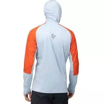 Куртка Senja Alpha90 на молнии с капюшоном мужская Norrona, цвет Arednalin