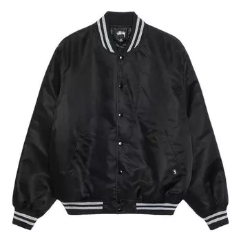 Куртка sequins satin jacket 'black' Stussy, черный
