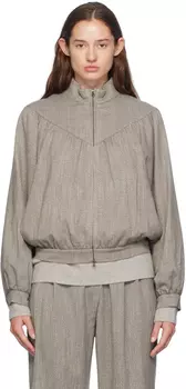 Куртка серая с кокеткой AMOMENTO