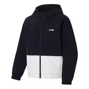 Куртка серии gym свободная спортивная куртка с капюшоном Li-Ning, черный