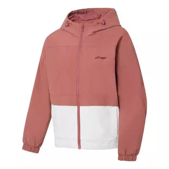 Куртка серии gym свободная спортивная куртка с капюшоном Li-Ning, розовый