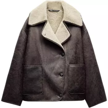 Куртка серии ZW женская Zara, коричневый