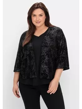 Куртка sheego Blusenjacke, черный