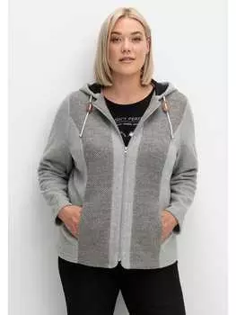 Куртка sheego Fleecejacke, цвет steingrau