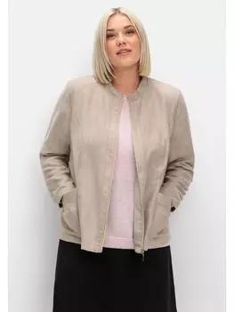 Куртка sheego Kurzjacke, цвет steingrau