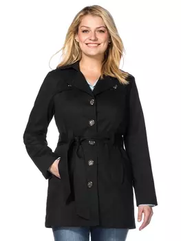 Куртка sheego Trenchcoat, черный