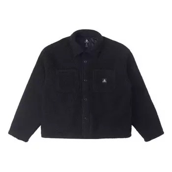 Куртка sherpa seasonal jacket 'black' Converse, черный