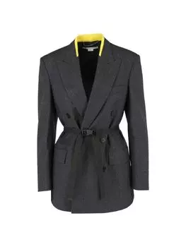 Куртка Шерстяная Stella McCartney с узкими лацканами, серый