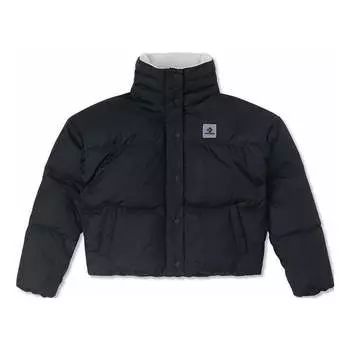 Куртка short down puffer jacket 'black' Converse, черный