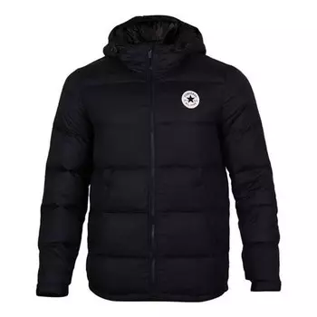 Куртка short hooded sports down warm jacket 'black' Converse, черный
