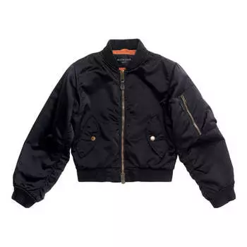 Куртка shrunk bomber 'black' Balenciaga, черный