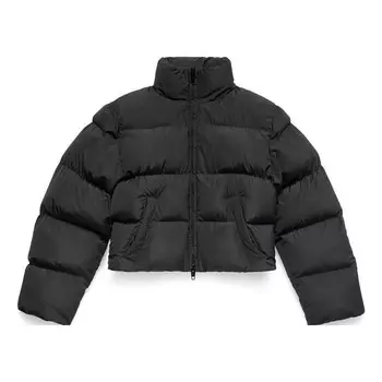 Куртка shrunk puffer jacket 'black' Balenciaga, черный