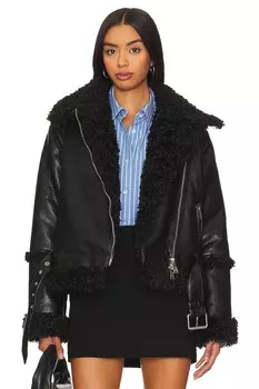 Куртка SIMKHAI Charleston Moto With Removable Sleeves, черный