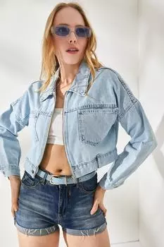 Куртка - Синий - Классический крой Olalook, синий