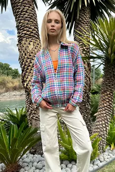 Куртка - Синий - Классический крой Trend Alaat Stili, синий