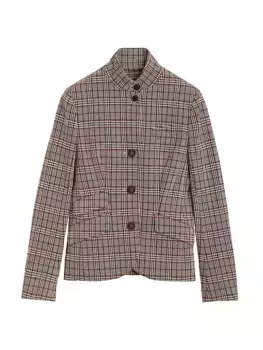 Куртка Slade из смесового хлопка в клетку Rag & Bone, серый