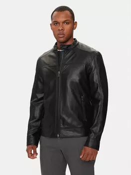 Куртка slim fit из искусственной кожи Sisley, черный