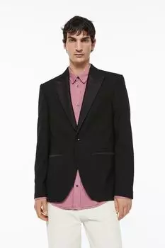 Куртка-смокинг классического кроя H&amp;M, черный