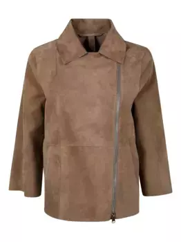 Куртка со смещенной молнией The Jackie Leathers, коричневый