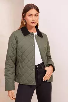 Куртка со стеганым воротником Friends Like These, зеленый