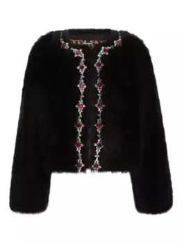 Куртка со стразами DOLCE & GABBANA, коричневый