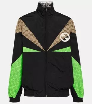 Куртка со вставками и логотипом GUCCI, черный