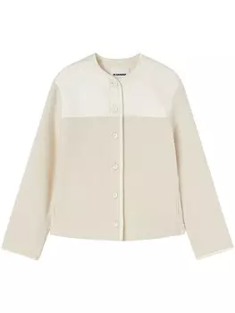 Куртка со вставками Jil Sander, нейтральный цвет