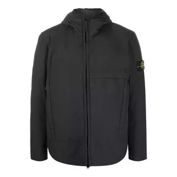 Куртка soft-shell primaloft hooded jacket 'black' Stone Island, черный