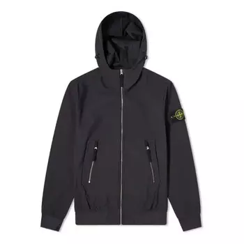 Куртка soft shell-r hooded jacket 'navy' Stone Island, синий