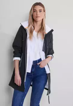 Куртка софтшел STREET ONE, с капюшоном, на двусторонней молнии, синий