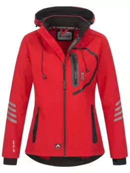 Куртка софтшелл Arctic Seven "ASNIcolia", функциональная куртка для активного отдыха со съемным капюшоном, цвет Rot - Schwarz