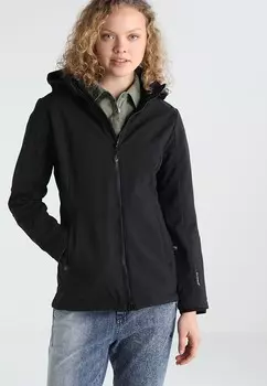 Куртка Softshell CMP ЖЕНСКАЯ КУРТКА НА МОЛНИИ С КАПЮШОНОМ, черный