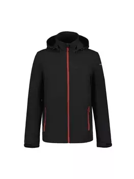 Куртка софтшелл Icepeak Brimfield mit Kapuze, цвет schwarz-rot